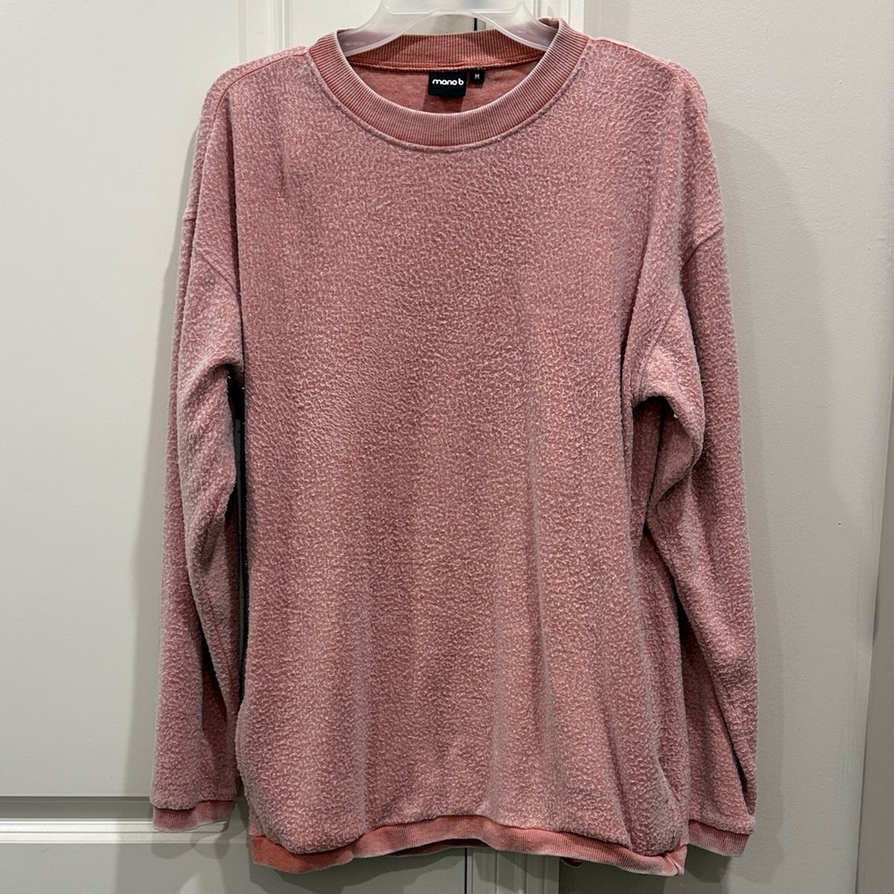 Mono B Pink Fleece Pullover
